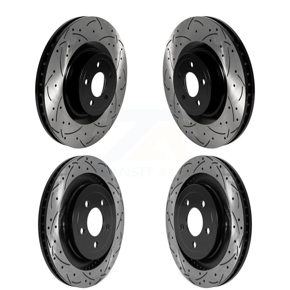 Kit de rotors de frein à disque fendus percés avant et arrière pour Ford Mustang