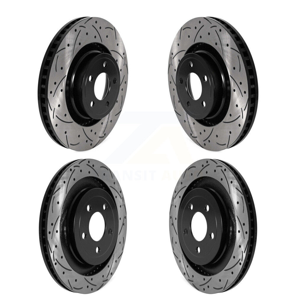 Kit de rotors de frein à disque fendus percés avant et arrière pour Ford Mustang