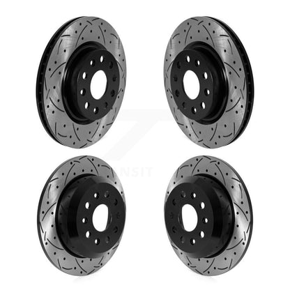 Kit de rotors de frein à disque fendus percés avant et arrière pour Jeep Wrangler