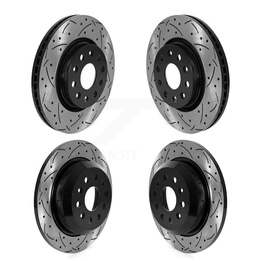 Kit de rotors de frein à disque fendus percés avant et arrière pour Jeep Wrangler