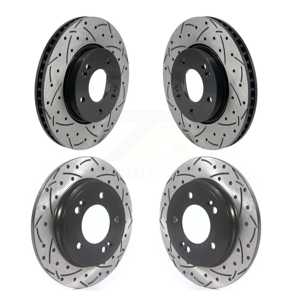 Kit de rotors de frein à disque fendus percés avant et arrière pour Hyundai Elantra