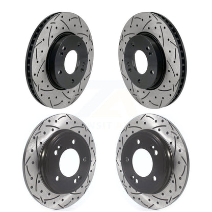 Kit de rotors de frein à disque fendus percés avant et arrière pour Hyundai Elantra