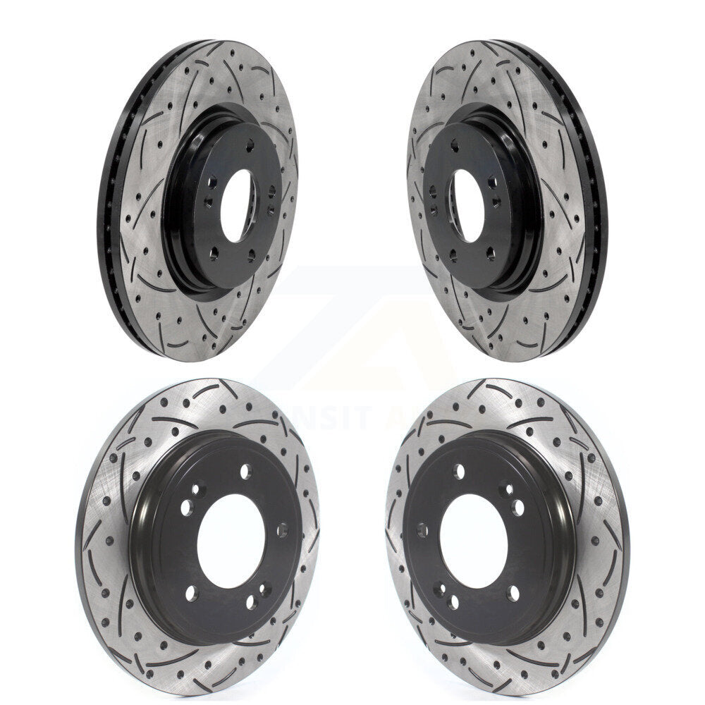 Kit de rotors de frein à disque fendus percés avant et arrière pour Hyundai Elantra
