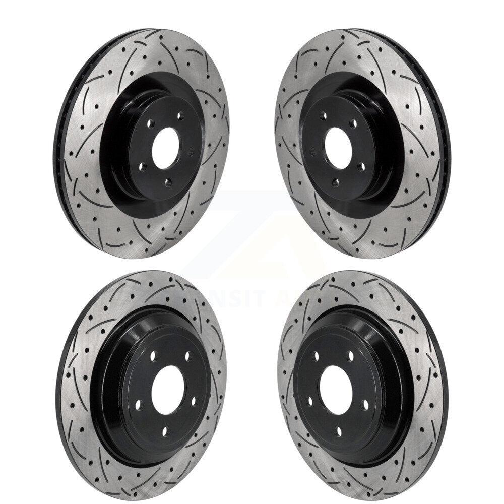 Kit de rotors de frein à disque à fente percée, revêtement avant et arrière, pour Ford Focus R 2016 – 2018