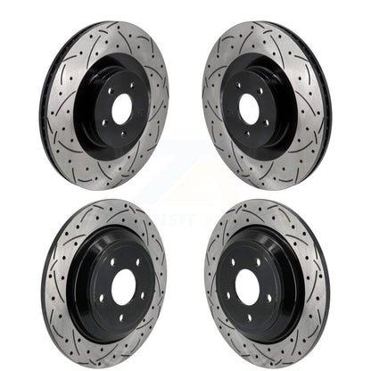 Kit de rotors de frein à disque à fente percée, revêtement avant et arrière, pour Ford Focus R 2016 – 2018