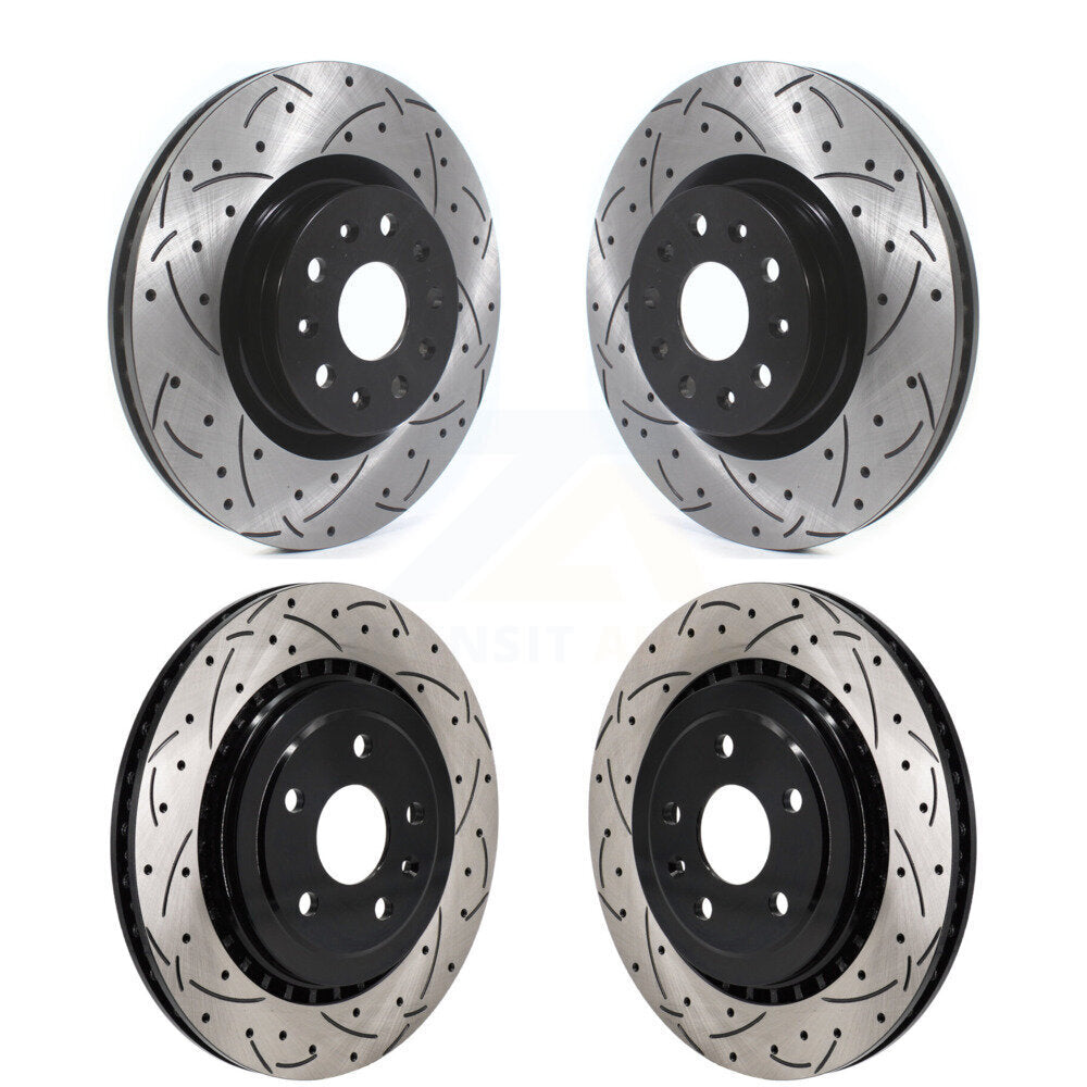Kit de rotors de frein à disque fendus percés avant et arrière pour Chevrolet Camaro
