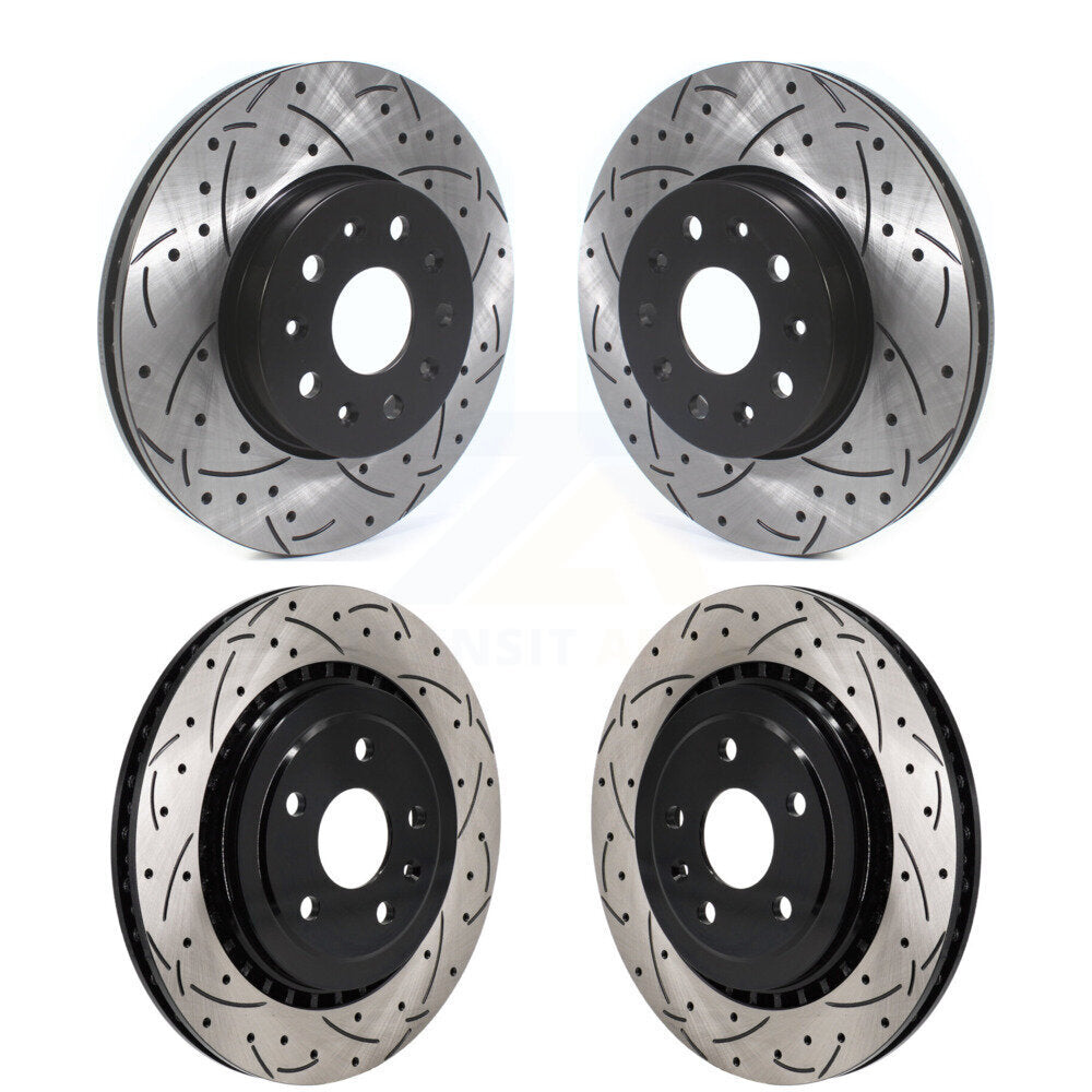 Kit de rotors de frein à fente avant et arrière percés pour Chevrolet Camaro SS 2016 avec 3,6 L