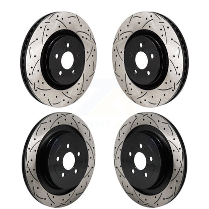 Kit de rotors de frein à fente avant et arrière pour Ford Edge avec étrier peint en rouge