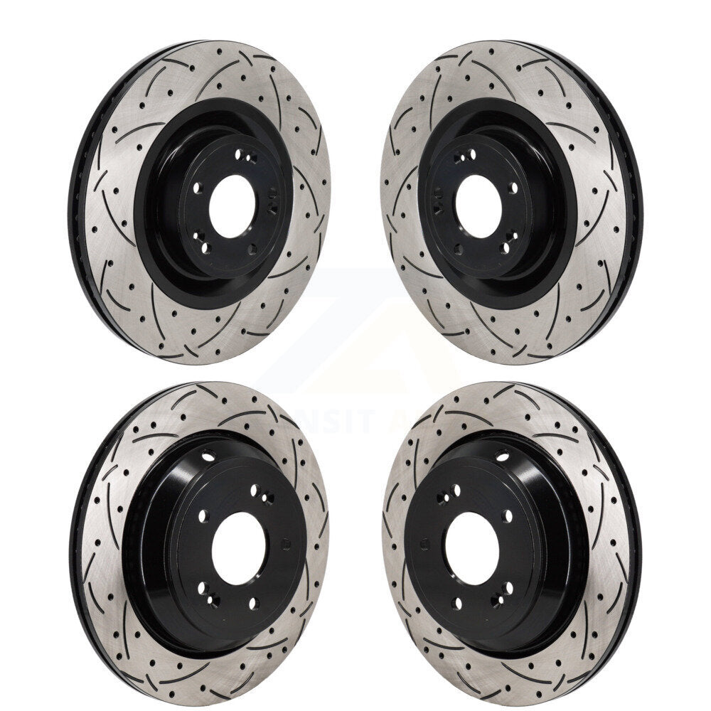 Kit de rotors de frein à disque à fente percée, revêtement avant et arrière, pour Hyundai Equus Kia K900