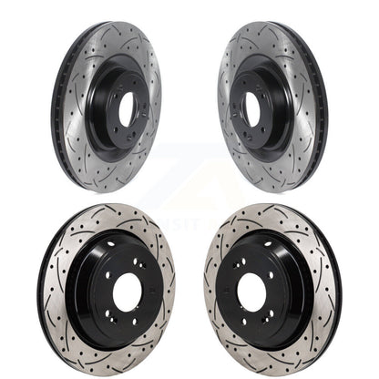 Kit de rotors de frein à disque fendus percés avant et arrière pour Hyundai Equus 2011