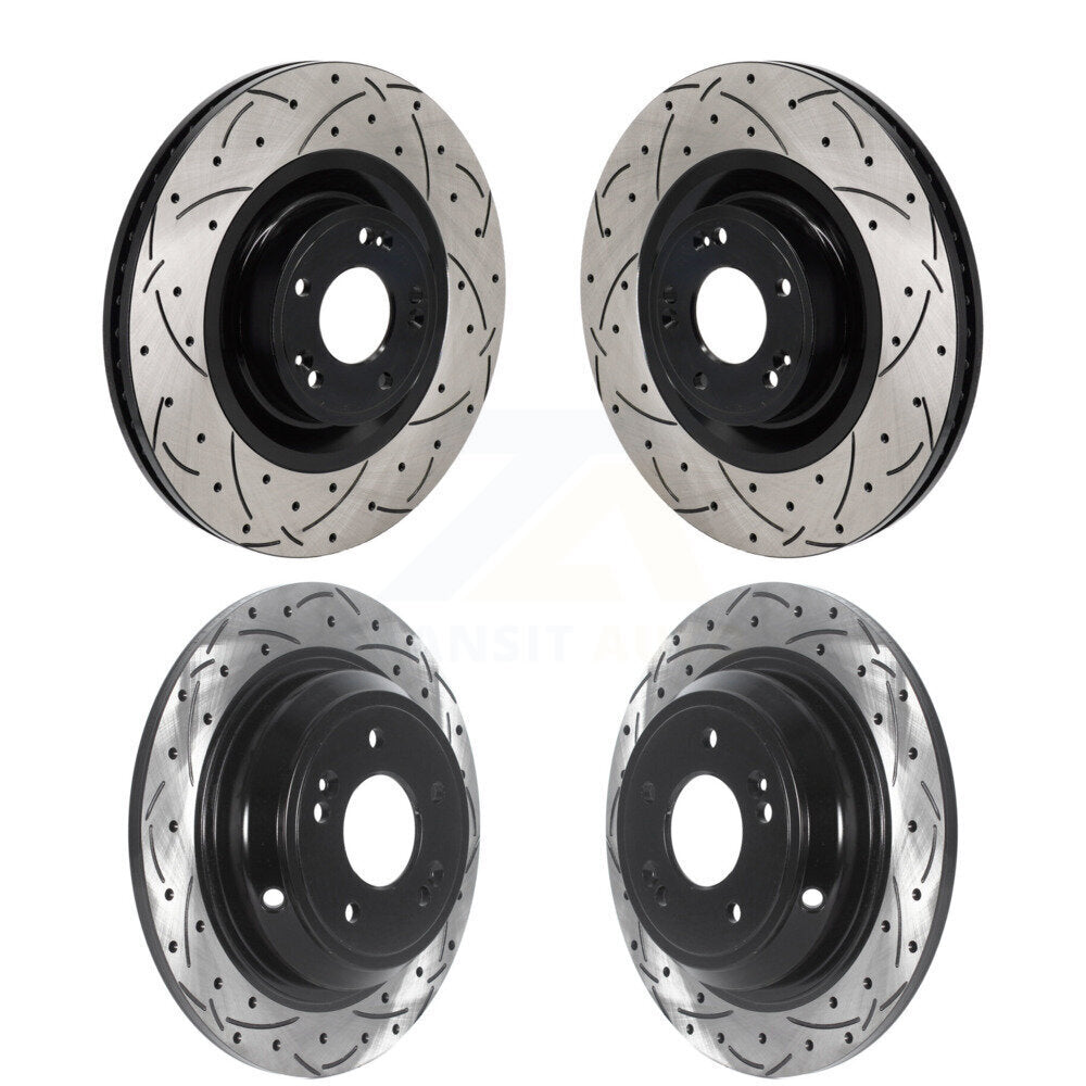 Kit de Rotor de frein à disque à fente percée, revêtement avant et arrière, pour Hyundai Genesis G80 5.0
