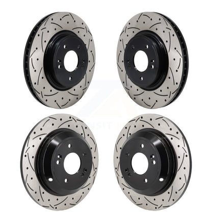 Kit de rotors de frein à disque à fente percée, revêtement avant et arrière, pour Genesis G70 Kia Stinge