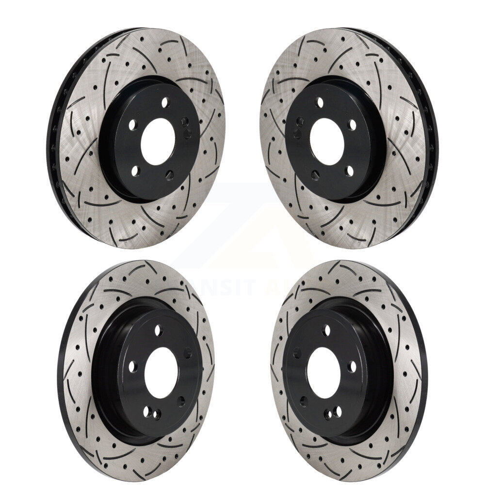 Kit de rotors de frein à disque à fente de forage avant et arrière, pour Mercedes-Benz A220 CLA25