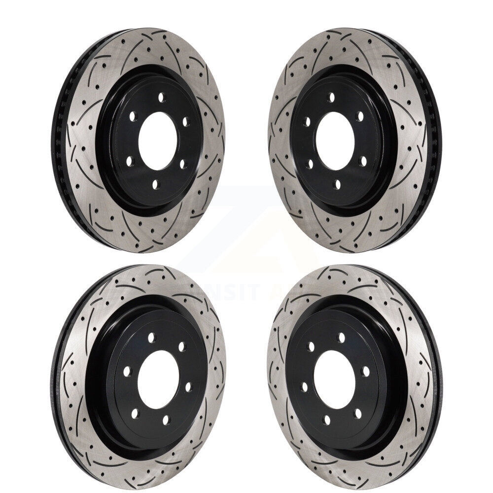 Kit de rotors de frein à disque fendus percés avant et arrière pour Ford F-150 KD-10066
