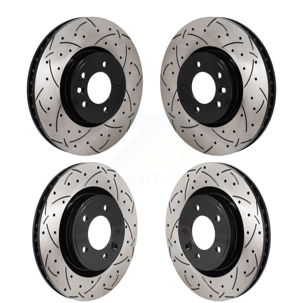 Kit de rotors de frein à disque de fente de forage avant et arrière pour Land Rover Range Sport Discover