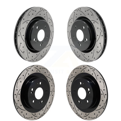 Kit de rotor de frein à disque à fente percée avec revêtement avant et arrière pour Acura TLX 2021 2023 – 2.0