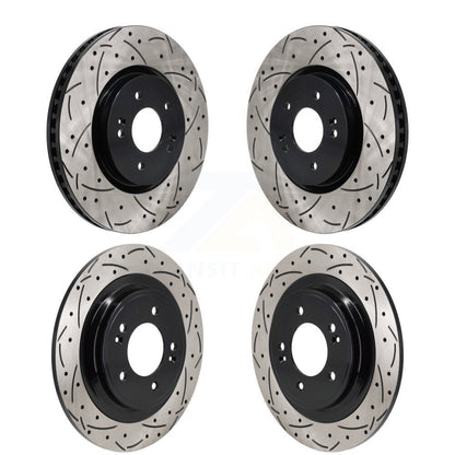 Kit de Rotors de frein à disque de fente de forage de manteau avant et arrière pour Hyundai Tucson Kia Sportag