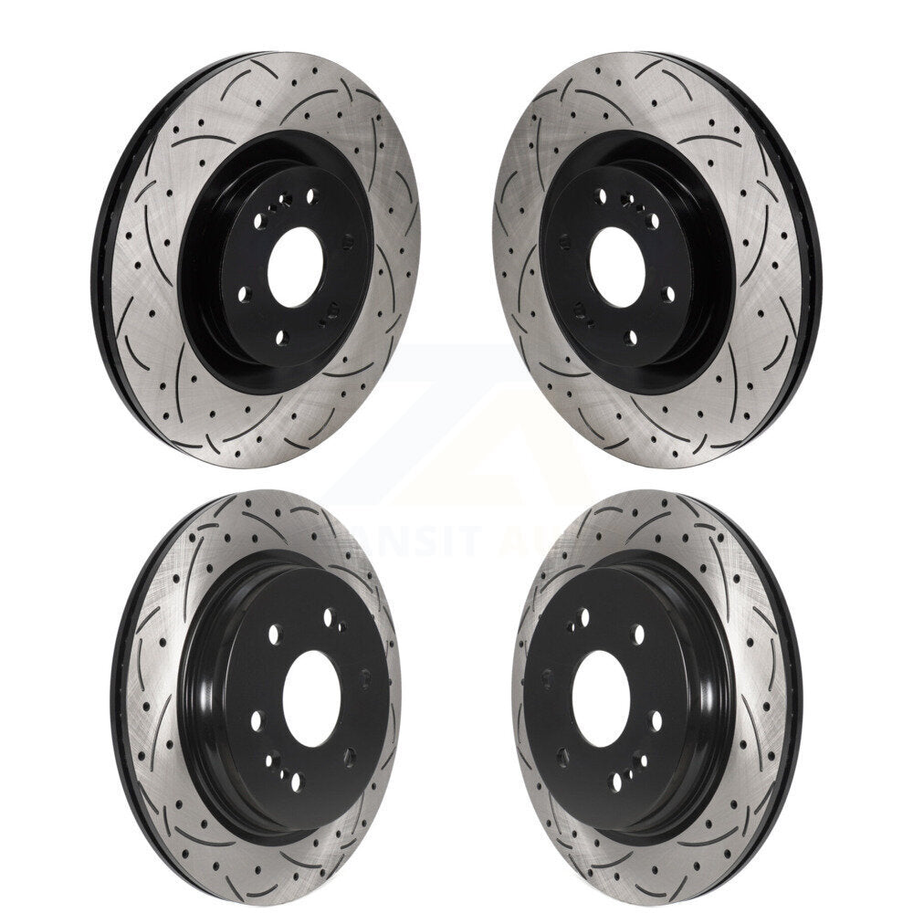 Kit de Rotor de frein à fente de perçage avant et arrière, pour GMC Sierra 1500 Chevrolet Silverado X