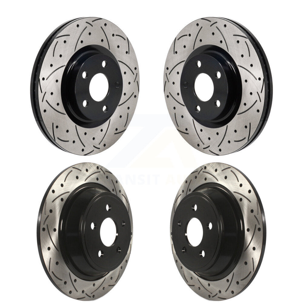 Kit de rotor de frein à disque avec fente de forage avant et arrière pour Lincoln MKZ 2017 2020 – 2.0