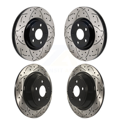 Kit de rotor de frein à disque avec fente de forage avant et arrière pour Lincoln MKZ 2017 2020 – 2.0