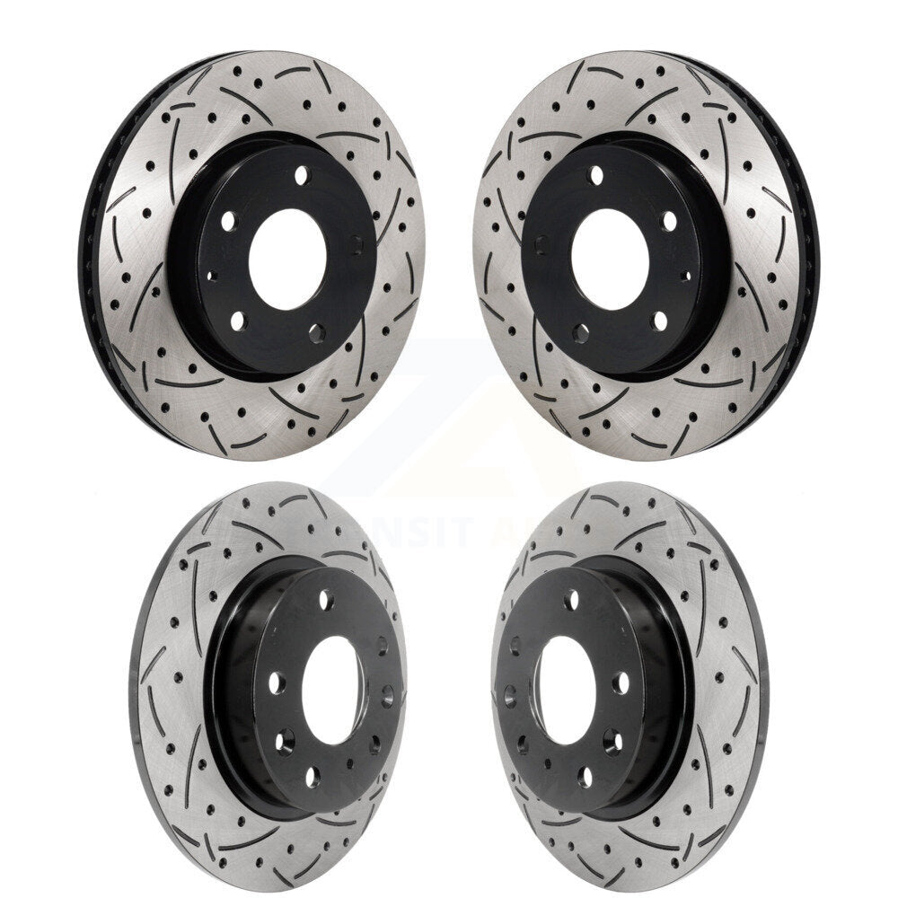 Kit de rotors de frein à disque fendus percés avant et arrière, pour Mazda 3 Sport FWD