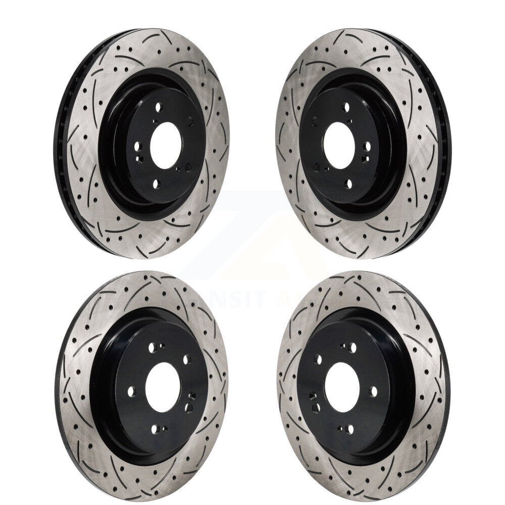 Kit de rotor de frein à disque à fente percée avec revêtement avant et arrière pour Acura MDX 2022 2023 3.5