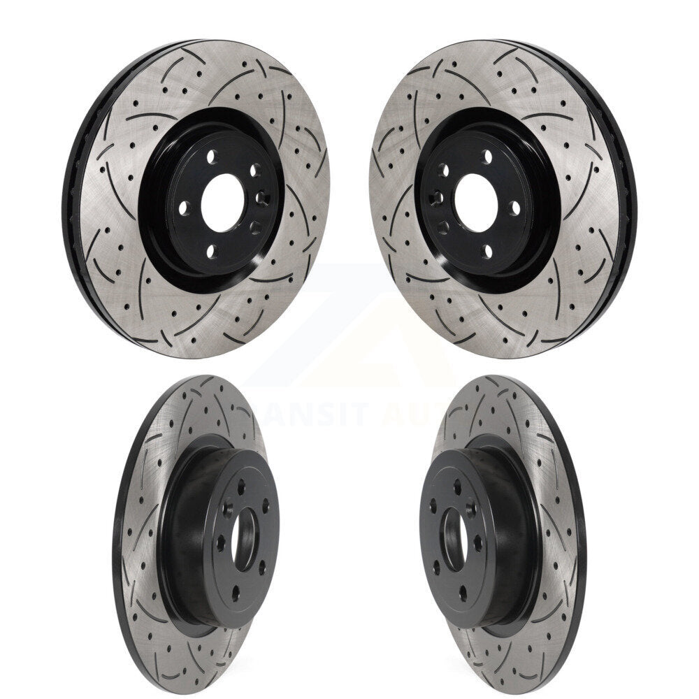 Kit de rotors de frein à disque à fente percée, revêtement avant et arrière, pour Land Rover Range Evoqu
