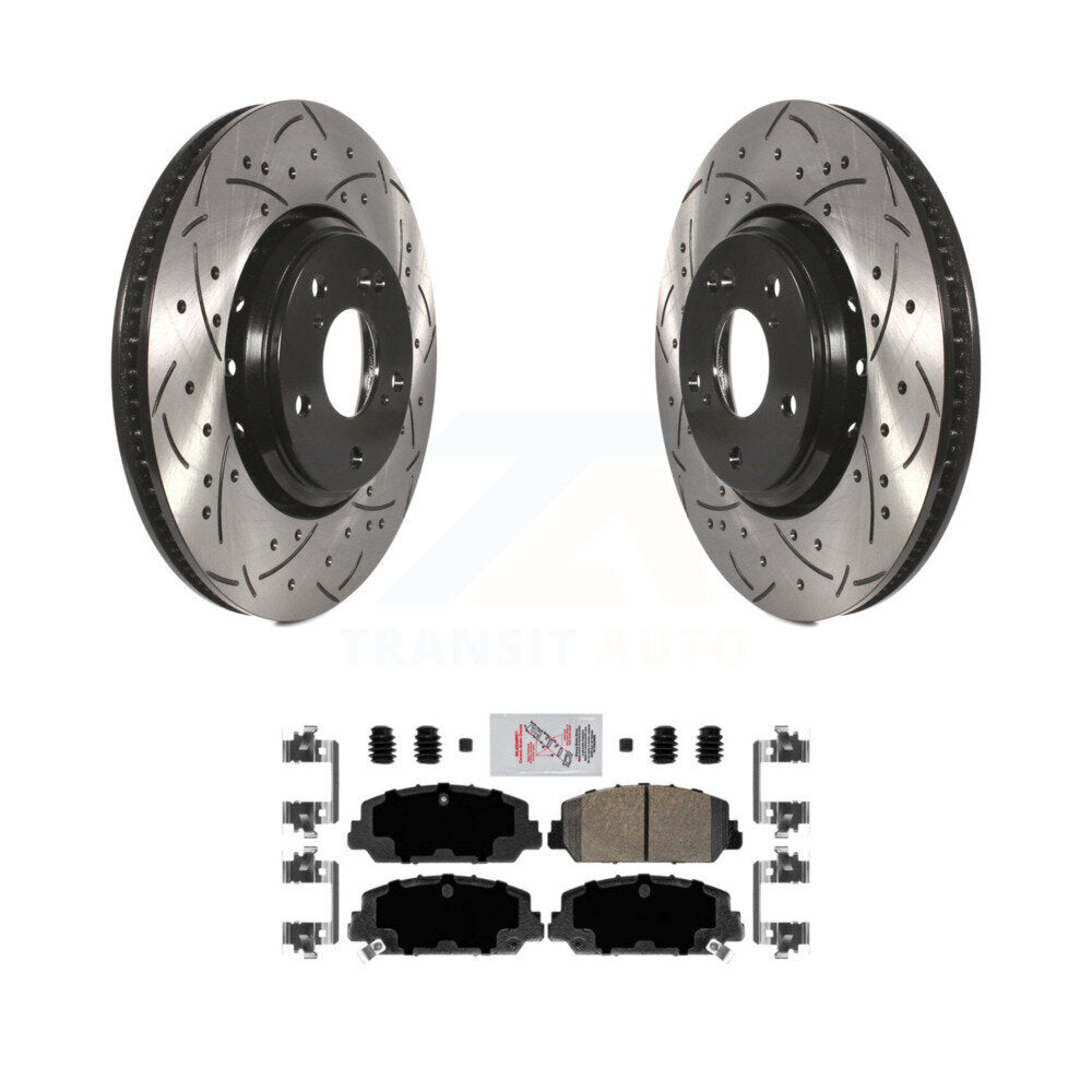 Kit de plaquettes en céramique pour Rotors de frein à disque, fente de forage à revêtement avant, pour Honda Civic Accor