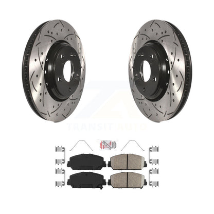 Kit de plaquettes en céramique pour Rotor de frein à disque, fente de perçage à revêtement avant, pour Acura IL 2017 – 2022