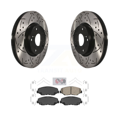 Kit de plaquettes en céramique pour Rotor de frein à disque, fente de perçage avant, pour Honda Civic CR-V Acura IL