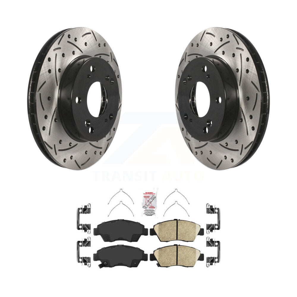 Kit de plaquettes en céramique pour Rotor de frein à disque, fente de perçage pour manteau avant, pour Honda Civic Acura IL
