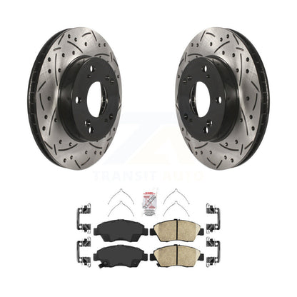 Kit de plaquettes en céramique pour Rotor de frein à disque, fente de perçage pour manteau avant, pour Honda Civic Acura IL