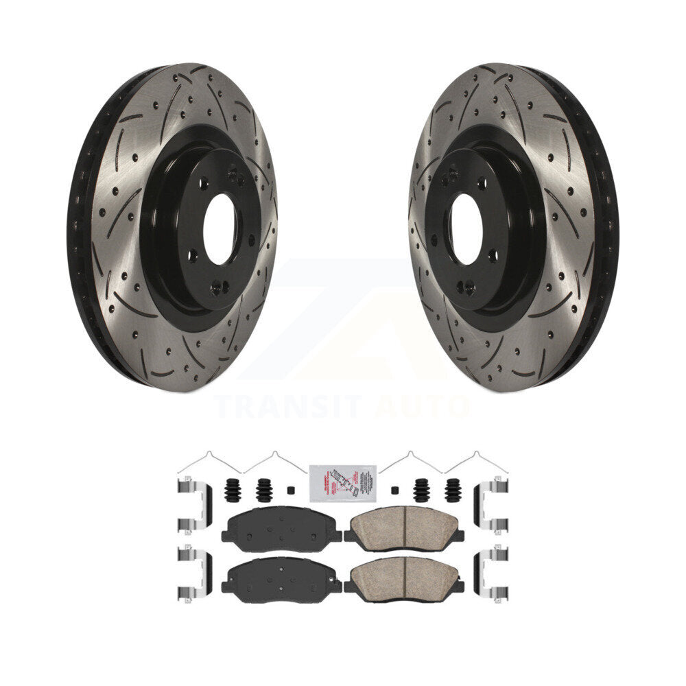 Kit de plaquettes en céramique pour Rotor de frein à disque, fente de forage à revêtement avant, pour Hyundai Santa Fe X