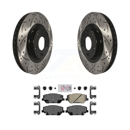 Kit de plaquettes en céramique pour Rotor de frein à disque, fente de perçage avant, pour Hyundai Santa F 2019 – 2020