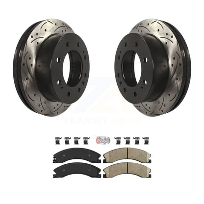Kit de plaquettes de frein en céramique, Rotors de frein à fente avant percés pour GMC Chevrolet Sierra 2500 H