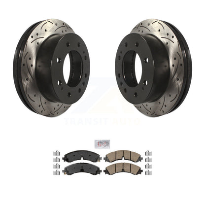 Kit de plaquettes de frein en céramique, Rotors de frein à fente avant percés pour GMC Chevrolet Sierra 2500 H