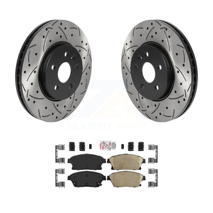 Rotor de frein à fente percée avant et Kit de plaquettes en céramique pour Chevrolet Trax Buick Encor
