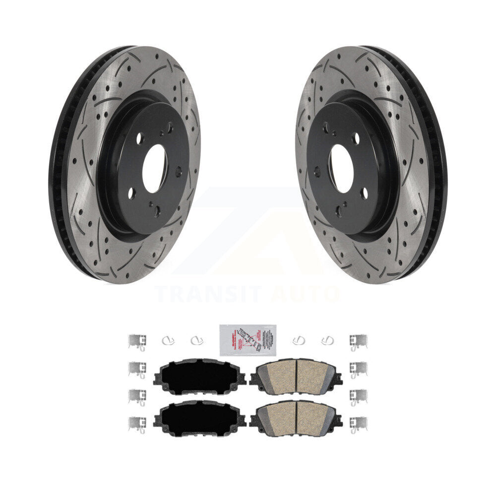 Kit de plaquettes en céramique pour Rotor de frein, fente de perçage avant, pour Toyota RAV4 Camry Corolla Cros