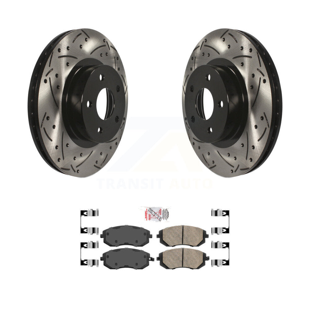 Kit de plaquettes en céramique pour Rotor de frein, fente de perçage avant, pour Subaru Impreza Legacy Saab 9-2