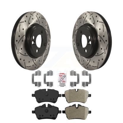 Rotors de frein à fente avant percés, Kit de plaquettes semi-métalliques pour Mini Cooper Countryma