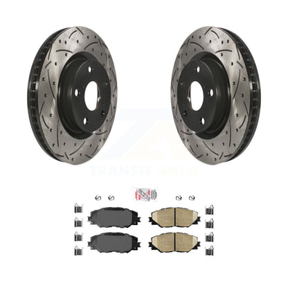 Kit de plaquettes en céramique pour Rotor de frein, fente de perçage avant, pour Toyota RAV4 Matrix Pontiac Vib