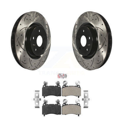 Kit de plaquettes semi-métalliques de Rotors de frein à disque de fente de forage avant pour Chevrolet Camaro S