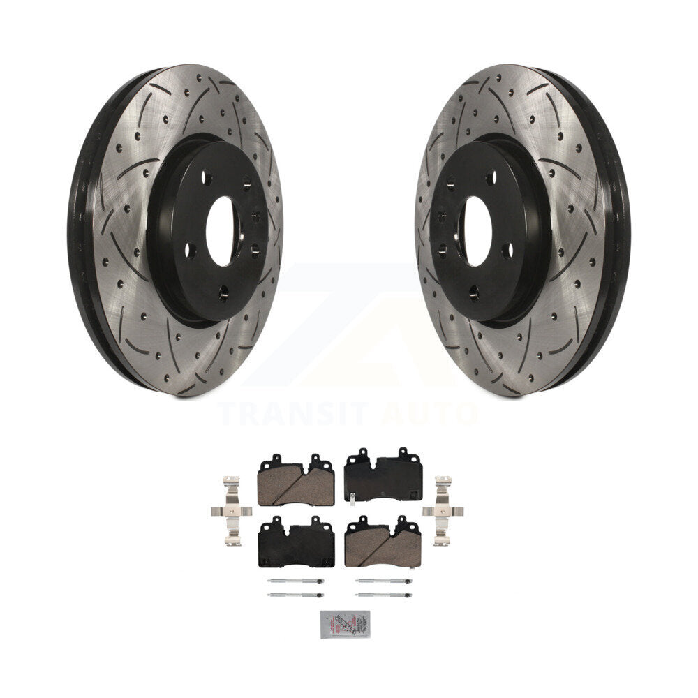 Kit de plaquettes en céramique pour Rotors de frein à disque, fente de forage à revêtement avant, pour Chevrolet Corvett