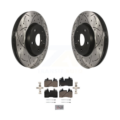 Kit de plaquettes en céramique pour Rotors de frein à disque, fente de forage à revêtement avant, pour Chevrolet Corvett