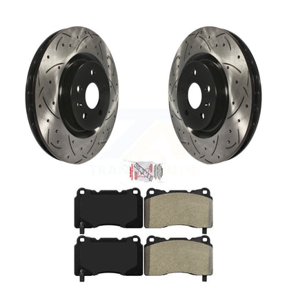 Rotors de frein à fente avant percés, Kit de plaquettes semi-métalliques pour Pontiac G8 Buick Rega