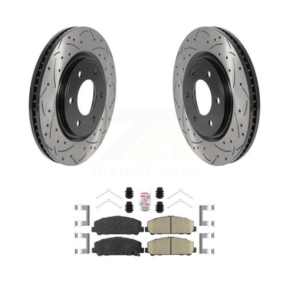 Kit de plaquettes de frein en céramique, Rotors de frein à fente avant percés pour Nissan TITAN INFINITI Armad