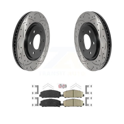 Kit de plaquettes de frein en céramique, Rotors de frein à fente avant percés pour Nissan TITAN INFINITI Armad