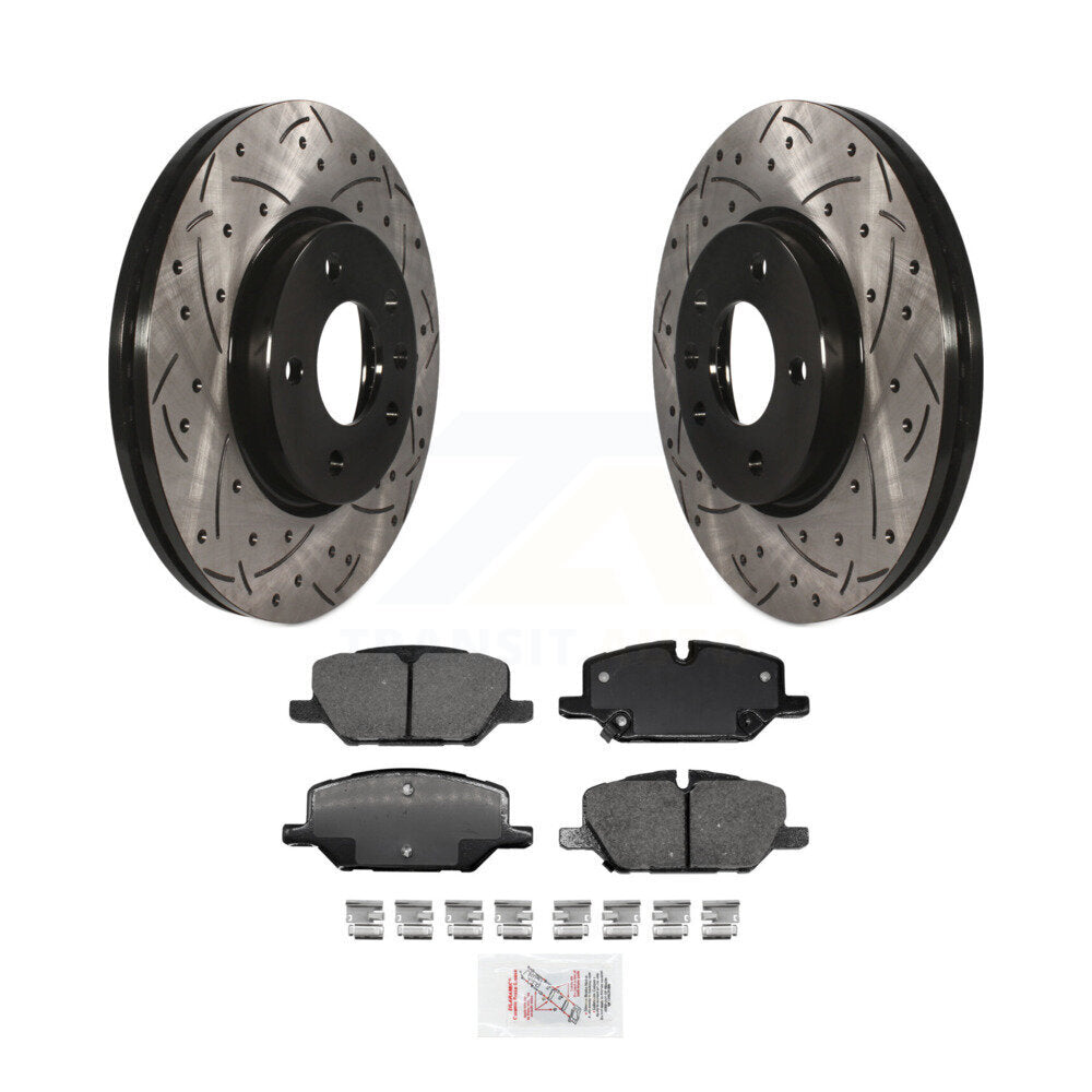 Kit de plaquettes en céramique pour Rotor de frein, fente de perçage avant, pour GMC Terrain w 321mm KDA-100208