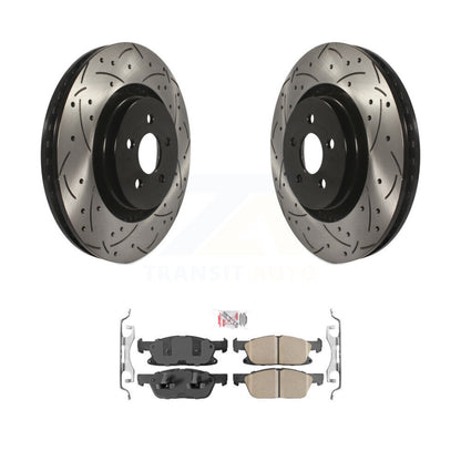 Kit de plaquettes de frein en céramique, Rotors de frein à disque à fente avant percée pour Ford Fusion Lincoln MK
