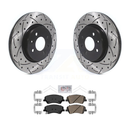 Kit de Rotor de frein à disque et de plaquettes en céramique, fente avant percée, pour Kia Rio Hyundai Accen